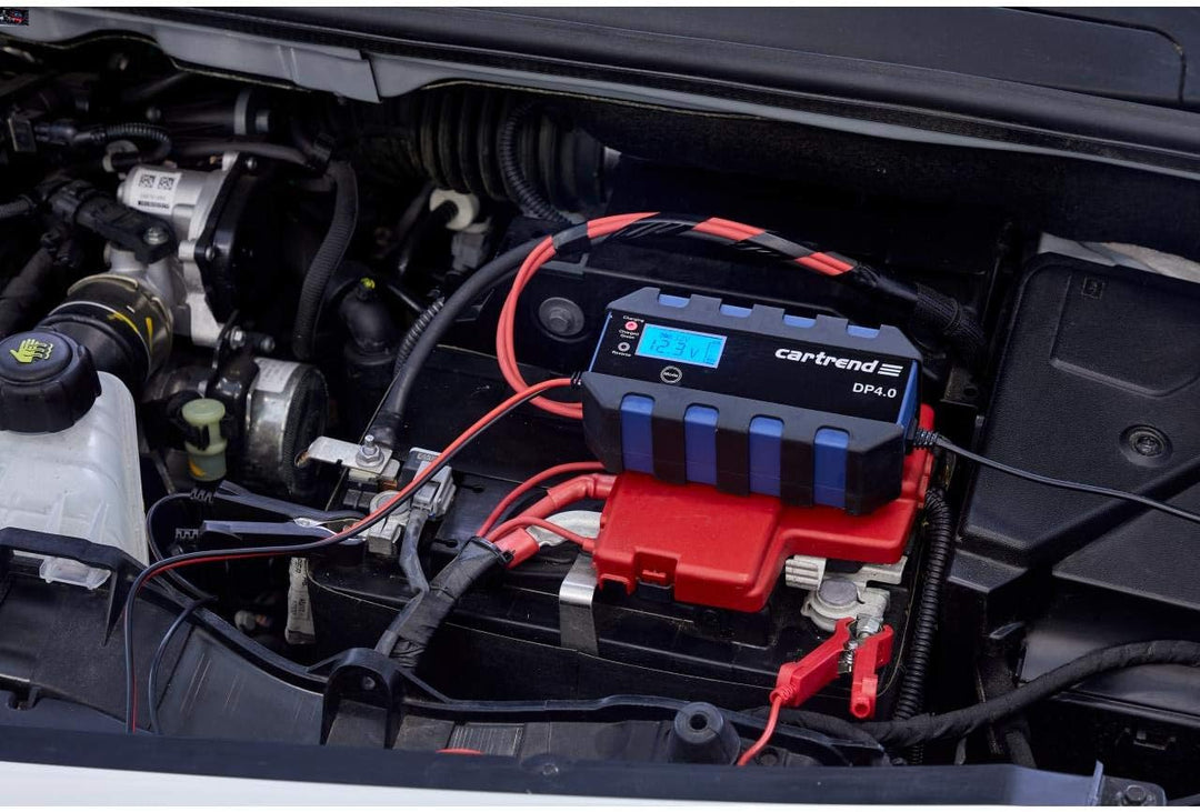 cartrend Mikroprozessor-Ladegerät für Auto Batterie DP 4.0, 4 Ampere für 6/12 V, 9-HF Ladestufen, Au