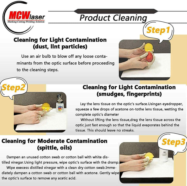 MCWlaser 18mm PVD ZnSe CO2 Laser Fokuslinse Lens für CO2 10600nm 10,6um Lasergravierer/Fräser Durchm