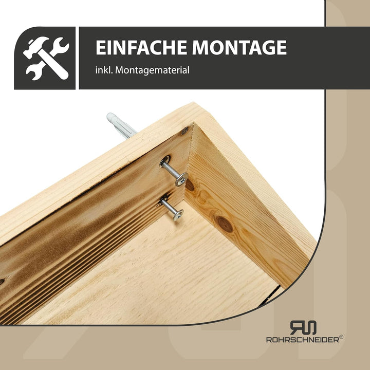 Rohrschneider Katzentreppe Wand, geflammtes Kiefernholz (Cord, grün) Holz, waschbares Kissen Cord gr