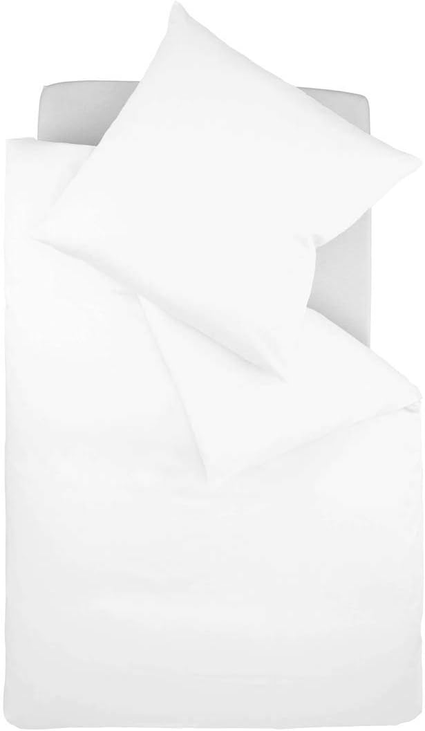 Fleuresse Colours Bettwäsche, Uni-Mako-Satin, weiss, 135 x 200 cm Weiss 135/200 Uni, Weiss 135/200 U