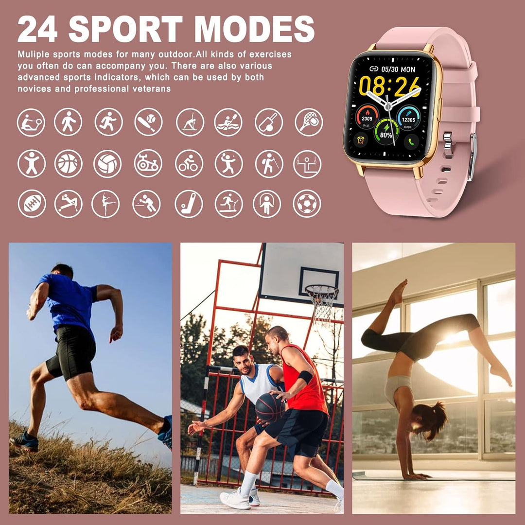 SUPBRO Smartwatch für Damen Herren Fitnessuhr mit Bluetooth Anruf 1,69" Touchscreen Fitness Tracker