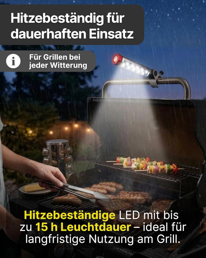 SCHWAIGER GLED0010 Grillleuchte BBQ LED Lampe Grill-Lampe Grillen Grillbeleuchtung neigbar drehbar S