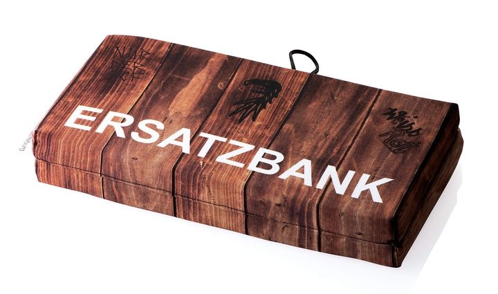 Klappkissen, Sitzkissen, 35 x 35 x 2,5 cm, Polyester, Weich, Braun, Glatt, Logo, Fussball (SC Freibu