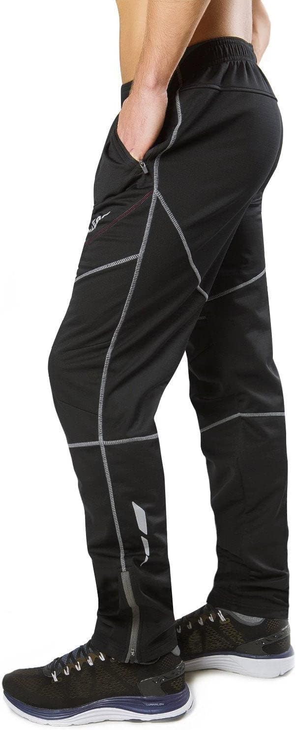 baleaf Herren Fahrradhose Thermo Fleece Radhose Wasserdicht Winddicht Softshellhose Warm Wanderhose