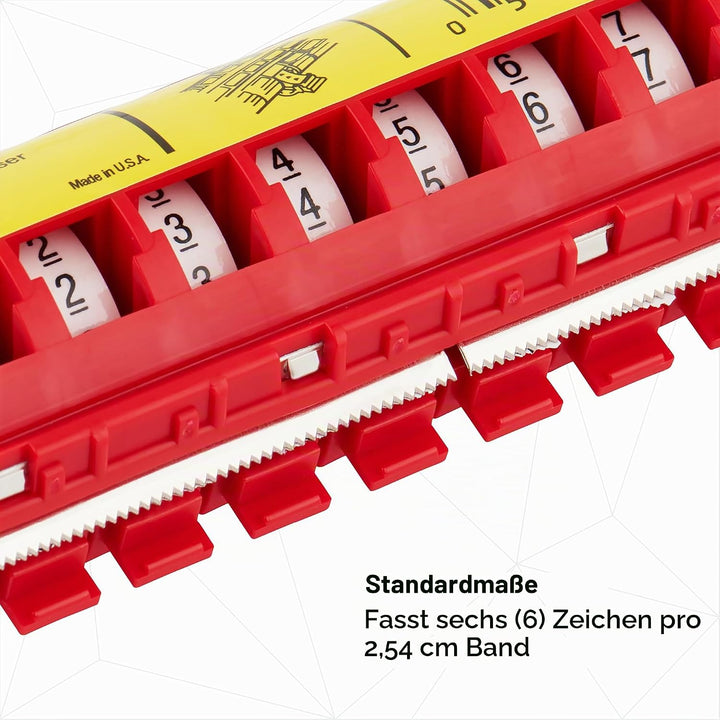 3M ScotchCode STD-0-9 Drahtmarkierungsbandabroller mit Klebeband, inklusive je 1 Rolle von 0-9 numme