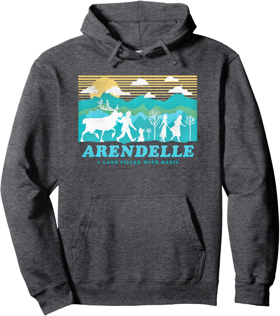 Disney Frozen 2 Arendelle Group Silhouette Poster Pullover Hoodie