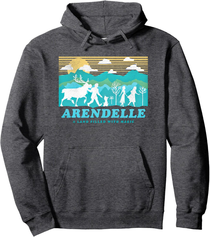 Disney Frozen 2 Arendelle Group Silhouette Poster Pullover Hoodie