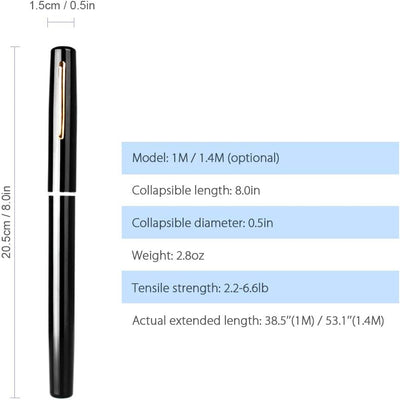 Lixada 1 Mt / 1,4 Mt Tasche Faltbare Angelrute Reel Combo Mini Pen Angelrute Kit Teleskop Angelrute