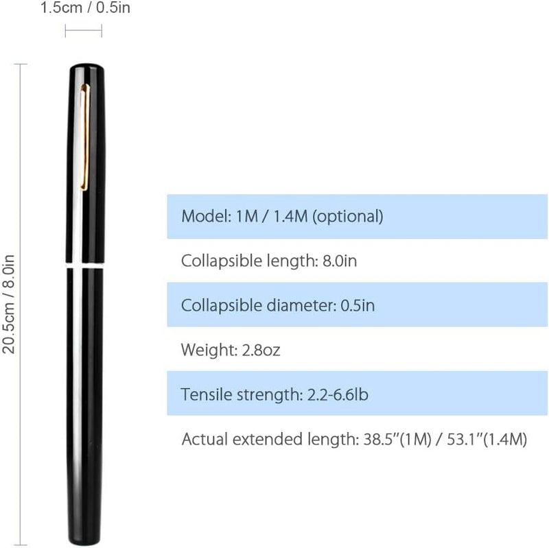 Lixada 1 Mt / 1,4 Mt Tasche Faltbare Angelrute Reel Combo Mini Pen Angelrute Kit Teleskop Angelrute