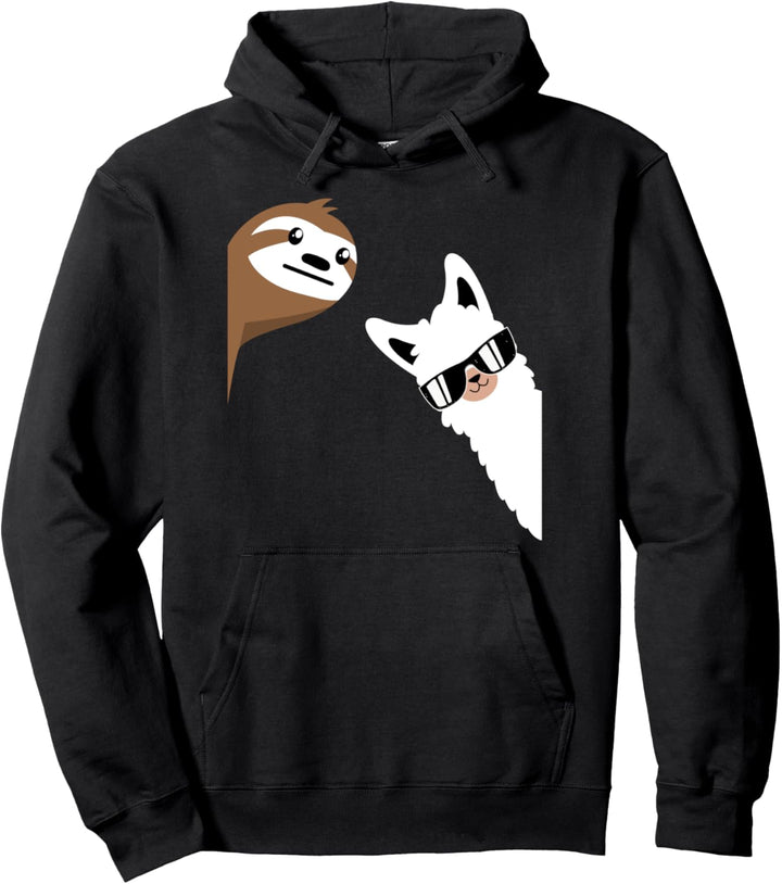 Lama Faultier Alpaka Landwirt Bauernhof Landwirtschaft Tiere Pullover Hoodie