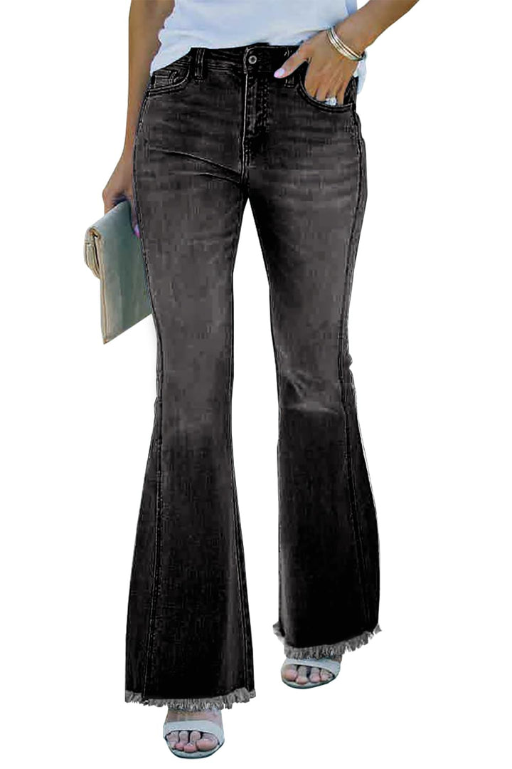 Necooer Distressed Jeans Für Damen Bell Bottom Jeans Für Damen Stretch Skinny Denim Jeans Mit Hoher