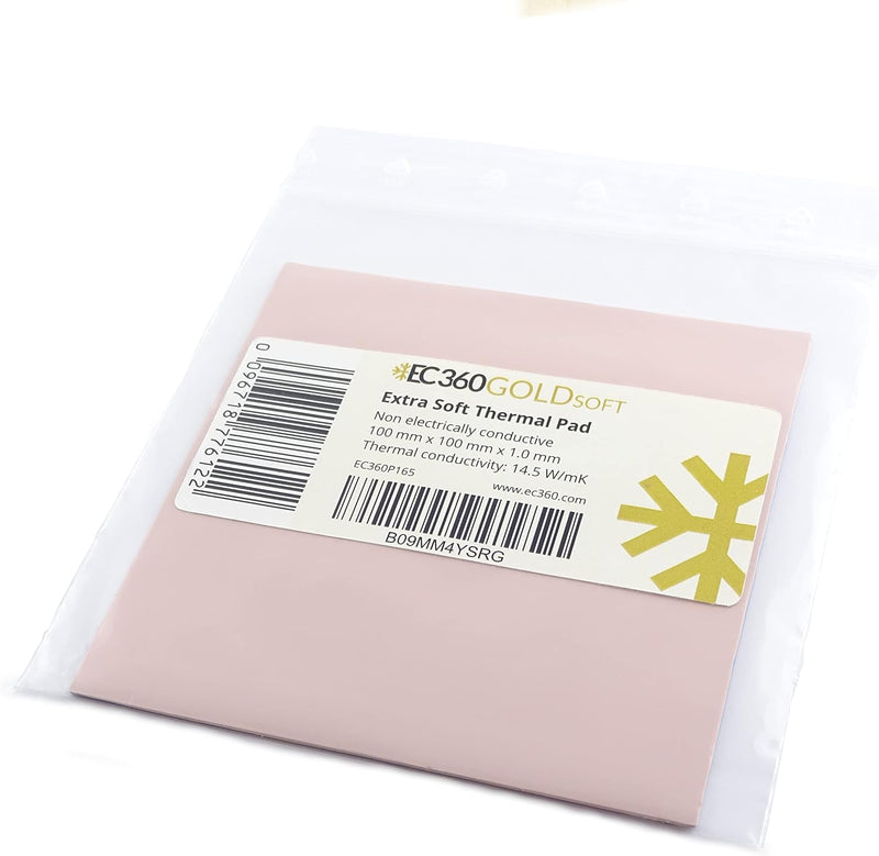 EC360® Gold Soft 14,5W/mK Wärmeleitpad (100 x 100 x 1,0 mm, Soft), 100 x 100 x 1,0 mm, Soft