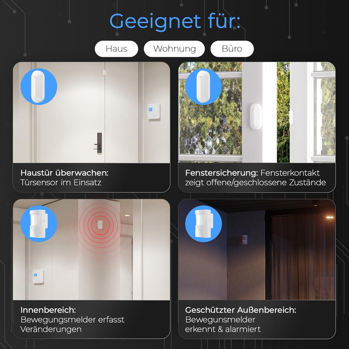 Safe2Home® 4G Funk Alarmanlage Basis Set SP210 mit Sabotageschutz u Lichtsteuerung – deutsch - LTE W