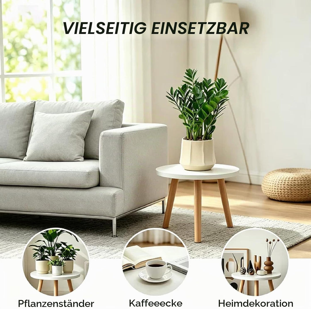 Pflanzenständer Holz, Pflanzenhocker Holz Klein, Blumenbank für Innen Blumenständer Rund Hohe Belast