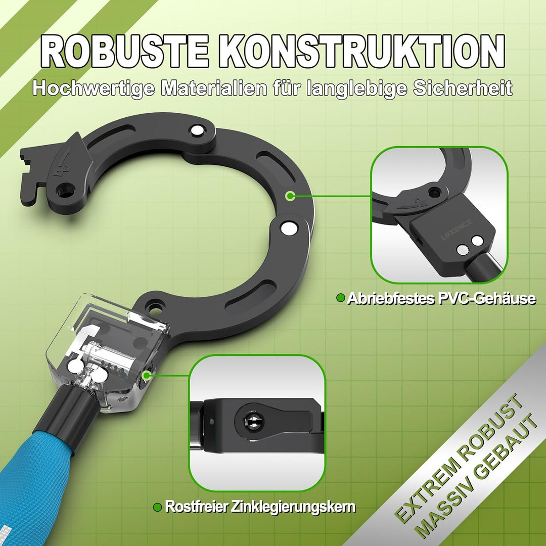 E Scooter Schloss, Handschellenschloss mit Kordelzugbeutel, Hohe Sicherheit Fahrradschloss, Scooter