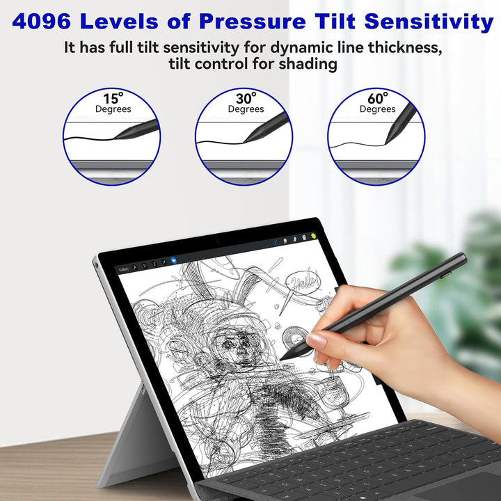 Surface Stylus für Surface Pro 11/9/X/8/7/6/5/4/3, Surface Go 4/3/2/1, Surface Laptop/Studio/Book 4/