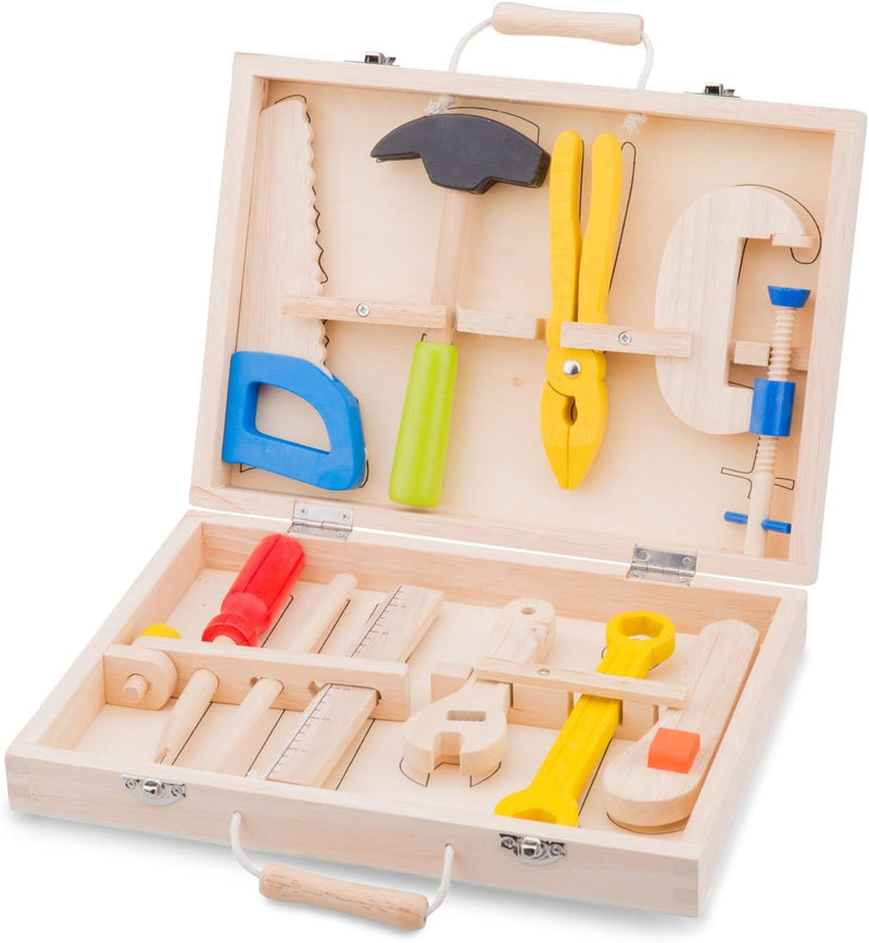 New Classic Toys - 18280 - Werkzeugkiste 10-teilig Multi Color, Multi Color