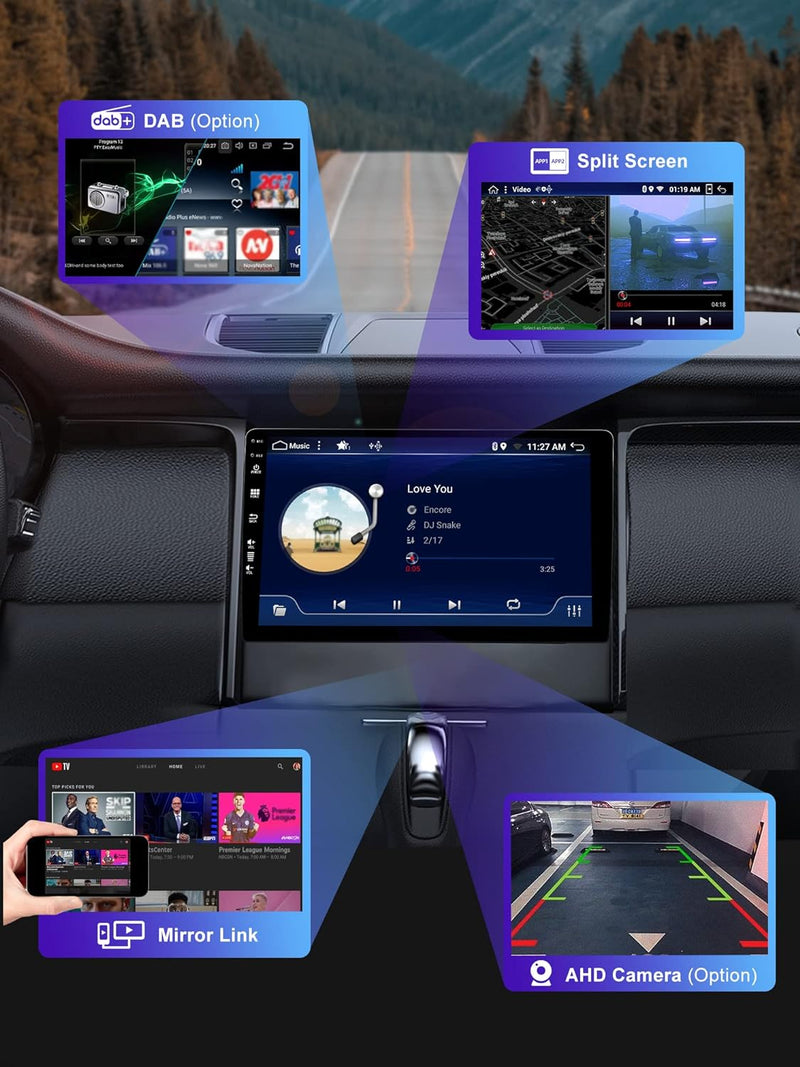 Android 12 Autoradio Per Seat Ibiza 6j 2009-2014 GPS 2 Din Telecamera Posteriore 9 Pollice DSP+Carpl