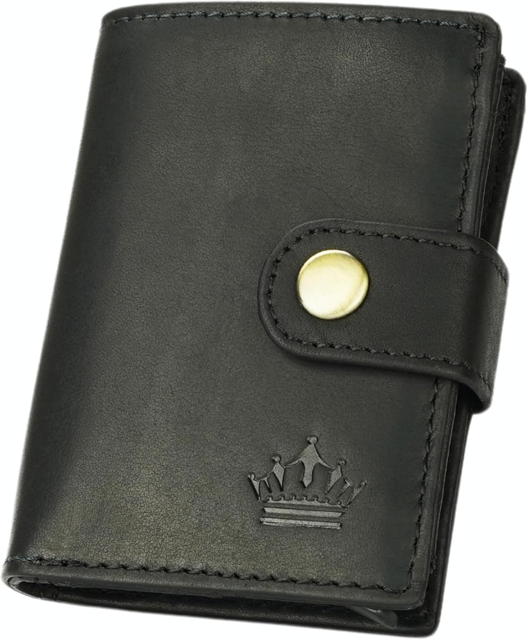 Slim Wallet Geldbeutel mit Münzfach und RFID-Schutz Rindleder Börse für Herren Mini Geldbörse NEU (S