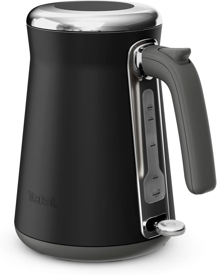 Tefal Collection Edelstahlwasserkocher im Retrostil, 1,7 l Fassungsvermögen, 2400 W, Einhändiges Öff