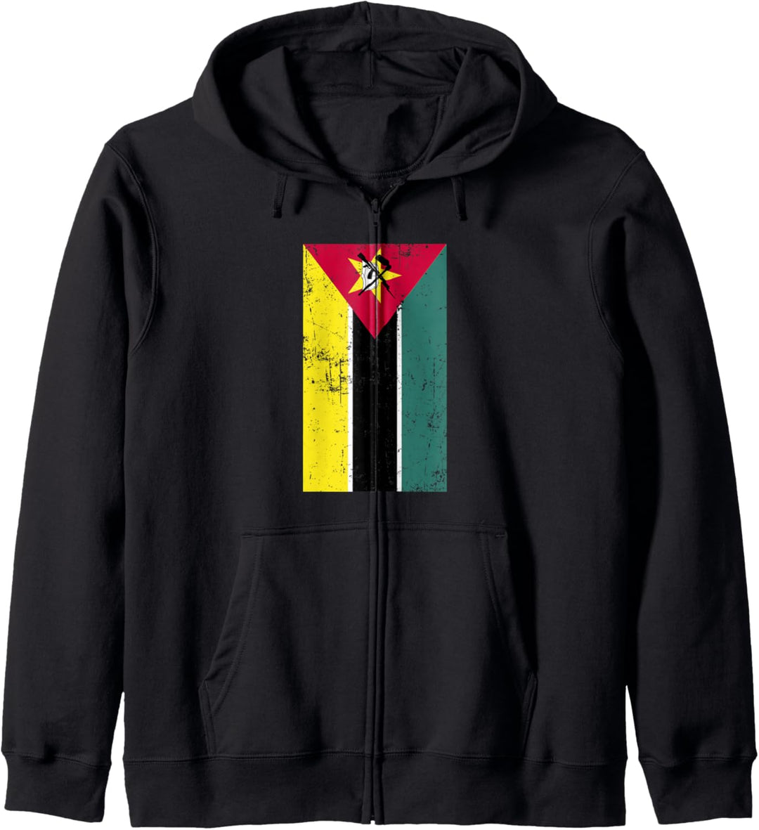 Mozambique East Africa Maputo Distressed Flag Kapuzenjacke