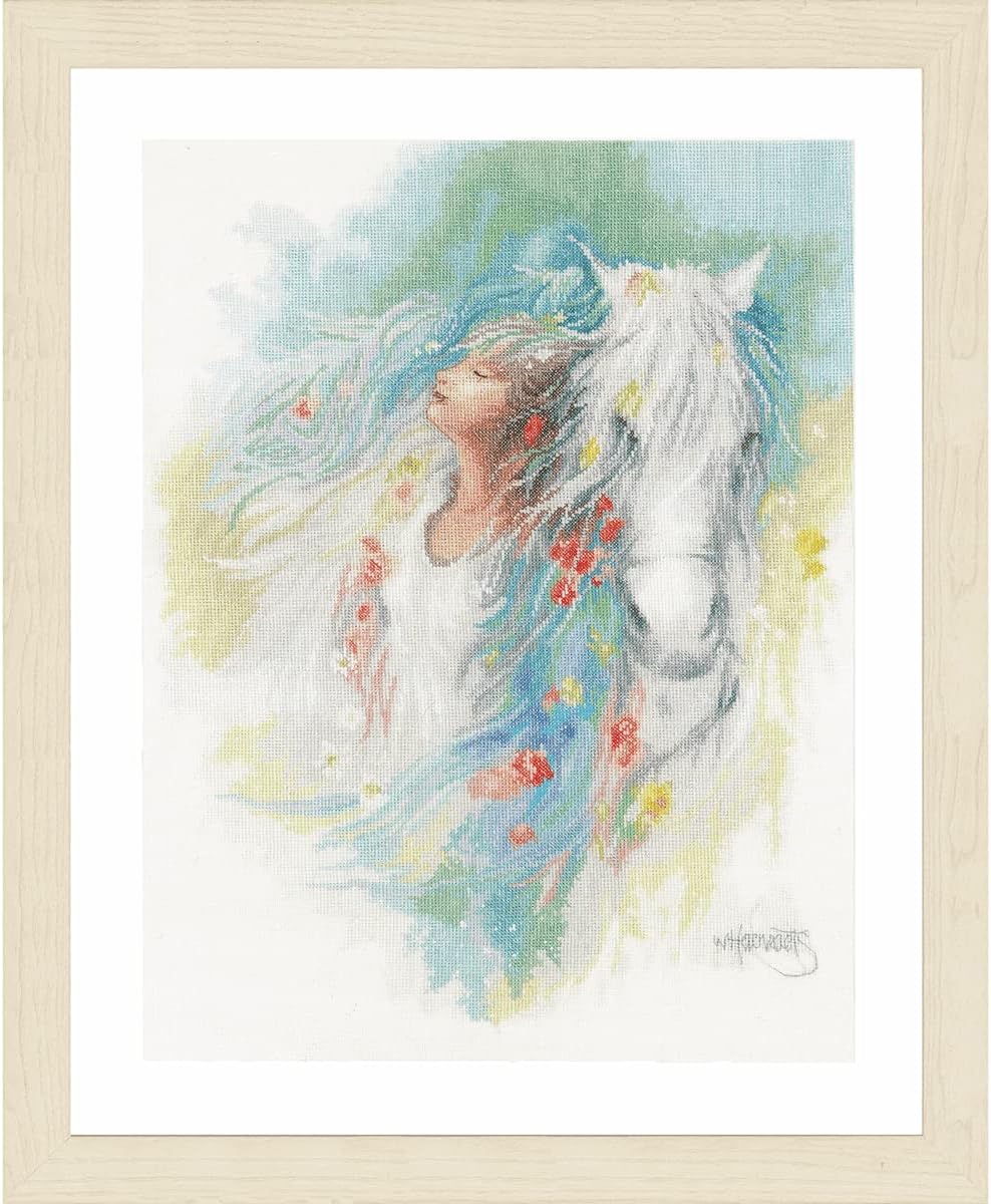 Lanarte PN-0178401 Gedanken Zählmuster Kreuzstichset, Baumwolle, mehrfarbig, ca. 36 x 44 cm / 14,4"