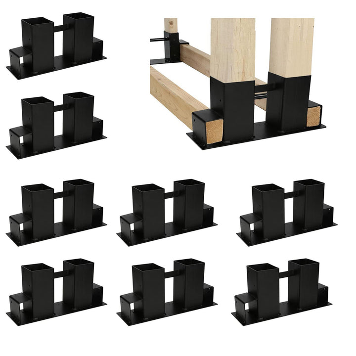 Randaco 8 Stück Holzstapelhilfe, Stabile Brennholz Holzstapelhalter für Kaminholz Brennholz Stapelhi