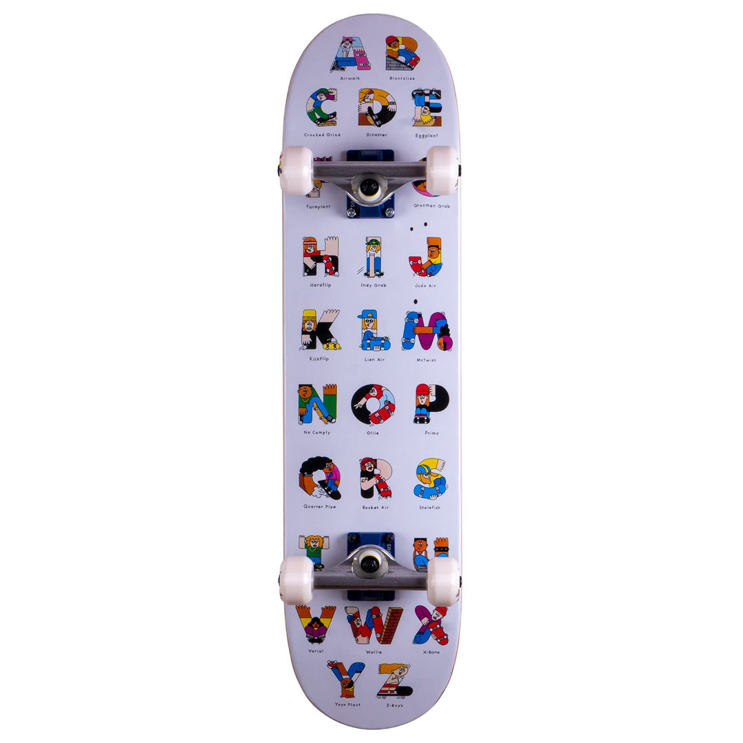 Inpeddo x The Dudes Skateboard Komplettboard Premium ABC 8.0" (White)