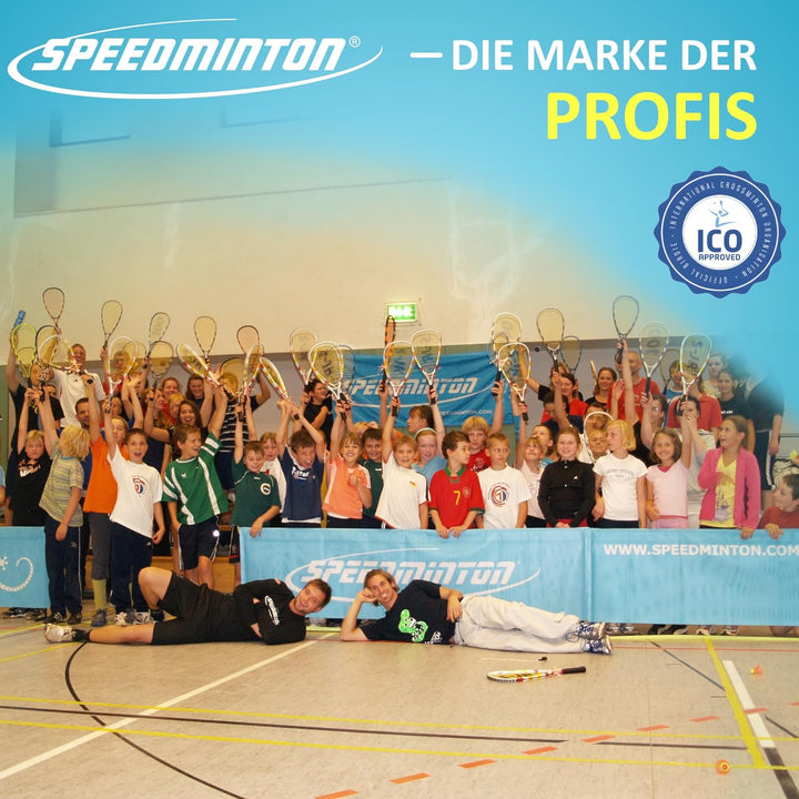 Speedminton FUN Set - Alternative zu Beachball/Federball inkl. 2 HELI Speeder für Strand, Park, Gart
