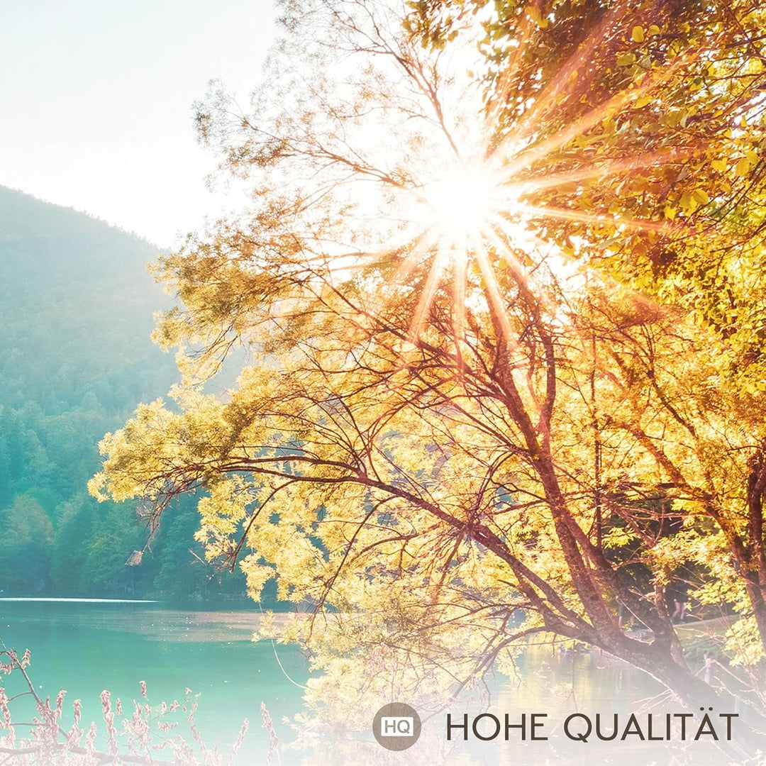 Novart Wandbilder Set Natur Berge - KOMPLETT AUFHÄNGFERTIG - Wohnzimmer Schlafzimmer Flur Deko - 3 M