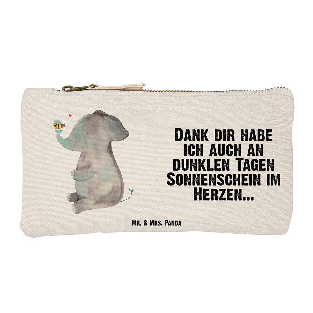 Mr. & Mrs. Panda Etui Elefant Biene Grösse S Klein - Geschenk, Liebesspruch, Kulturtasche, Heiratsan