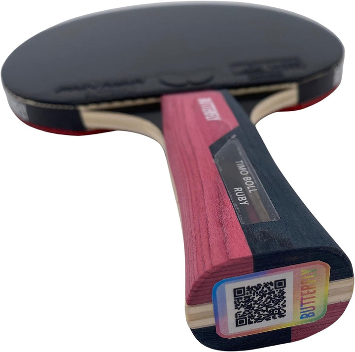 Butterfly Timo Boll Ruby Tischtennisschläger | ITTF zertifizierter Pan Asia Belag für Wettkampf mit