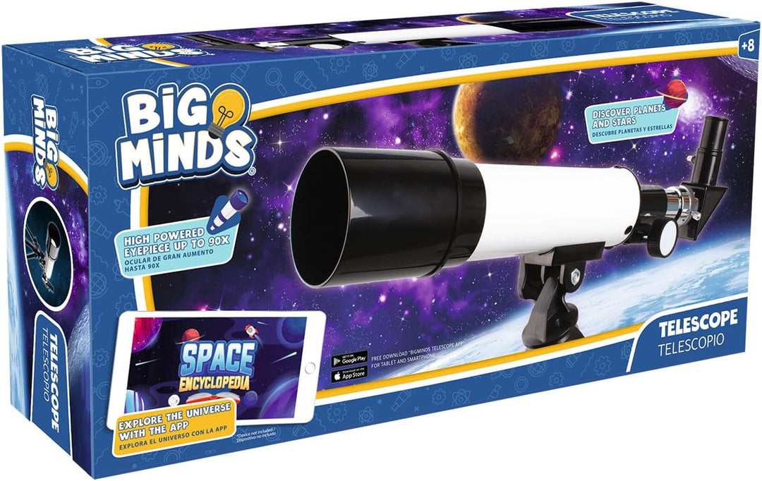 Big Minds - Teleskop Kinder mit Lern-APP| Fernrohr Kinder | Kinder Telescope Astronomy und Terrestri