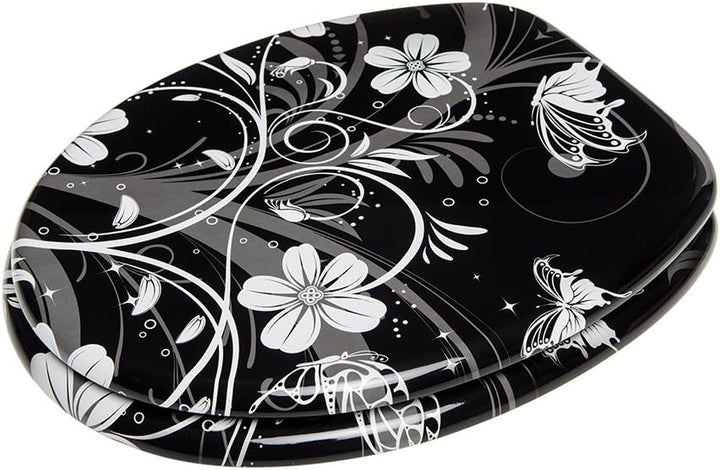 Sanilo WC Sitz, viele schöne schwarze Toilettendeckel zur Auswahl, hochwertige und stabile Qualität