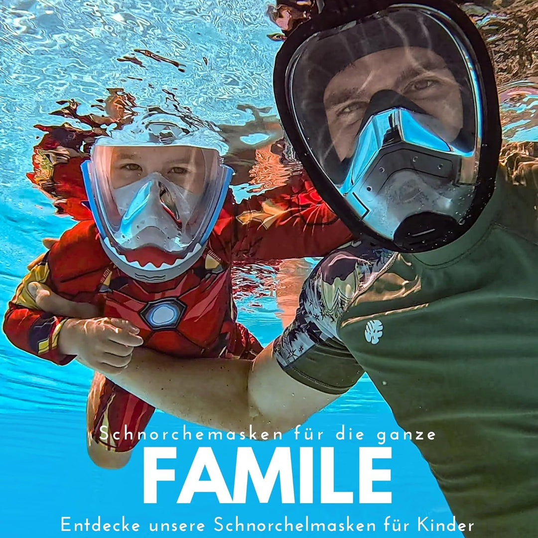 Khroom Schnorchelmaske Erwachsene Seaview Pro | Unsere Beste Tauchermaske | CO2 sichere Vollmaske zu