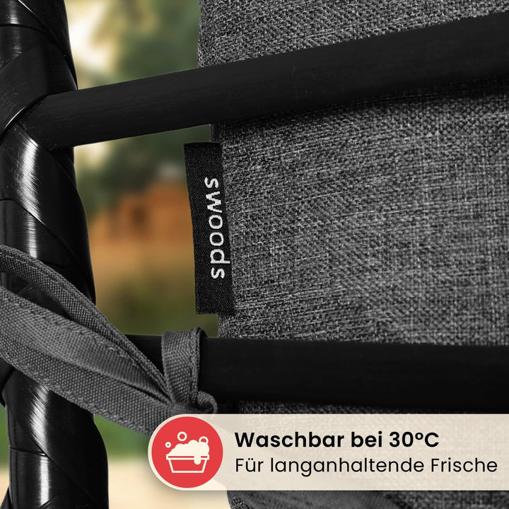 Swoods XXL Hängesessel mit Gestell - Hängesessel Für Indoor und Outdoor - Inkl. Kissen - Egg Chair -
