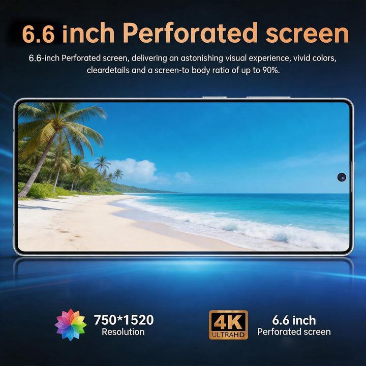 4G Smartphone, 6,6 Zoll HD Display, 4GB+32GB Speicher (erweiterbar bis 256GB), 13MP Front- &amp; 21MP Rü