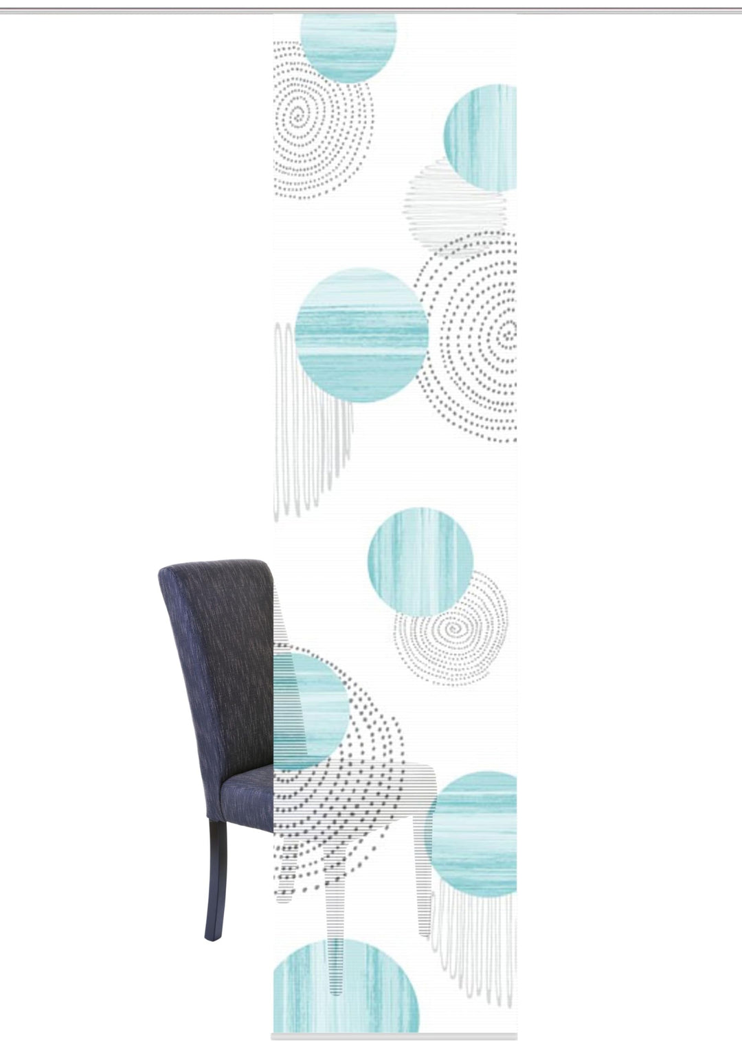 Vision S 84332 | Schiebegardine NEOMI | halb-transparenter Stoff in Bambus-Optik | 260x60 cm | Farbe