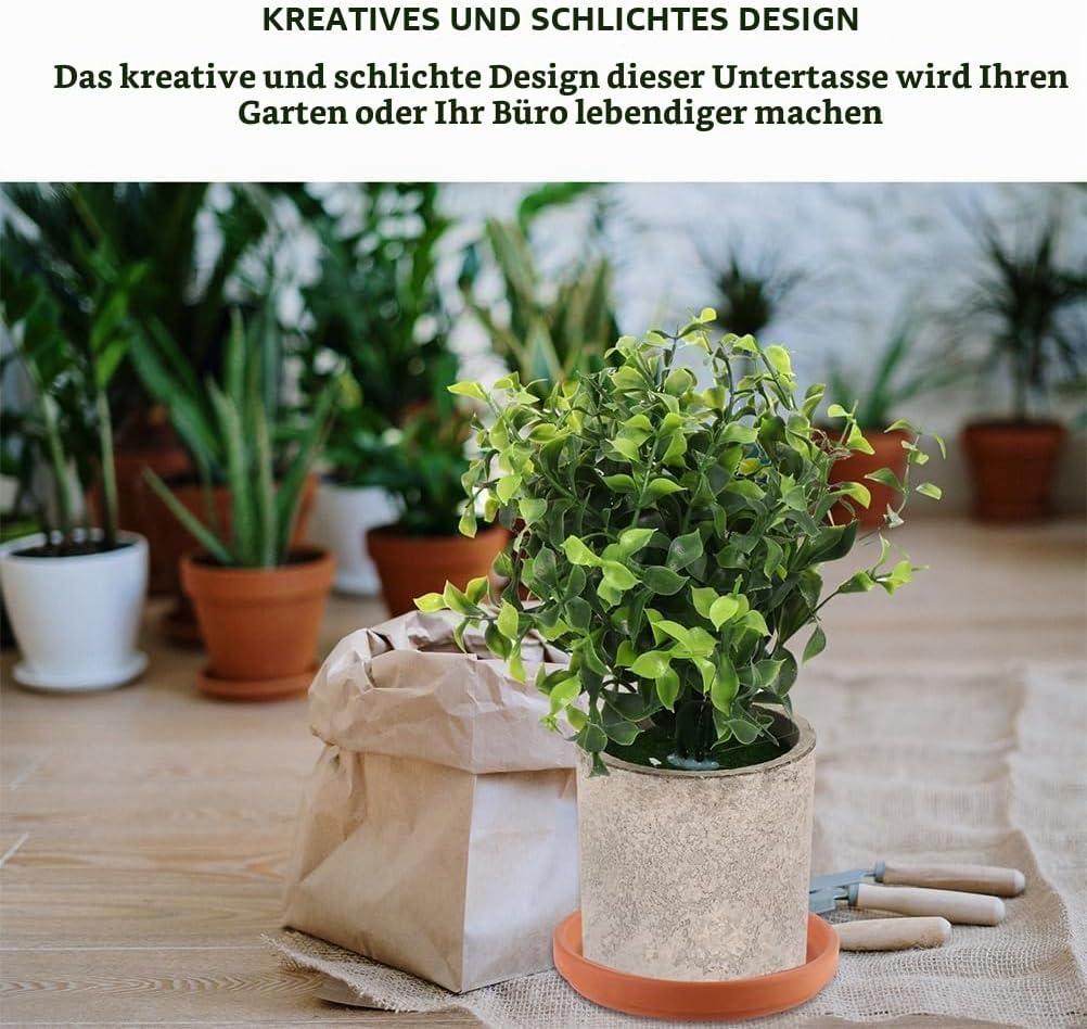 UPKOCH 5 Stücke Ton Blumentopf Untersetzer Terracotta Runde Pflanzentopf Untertasse Terrakotta Pflan