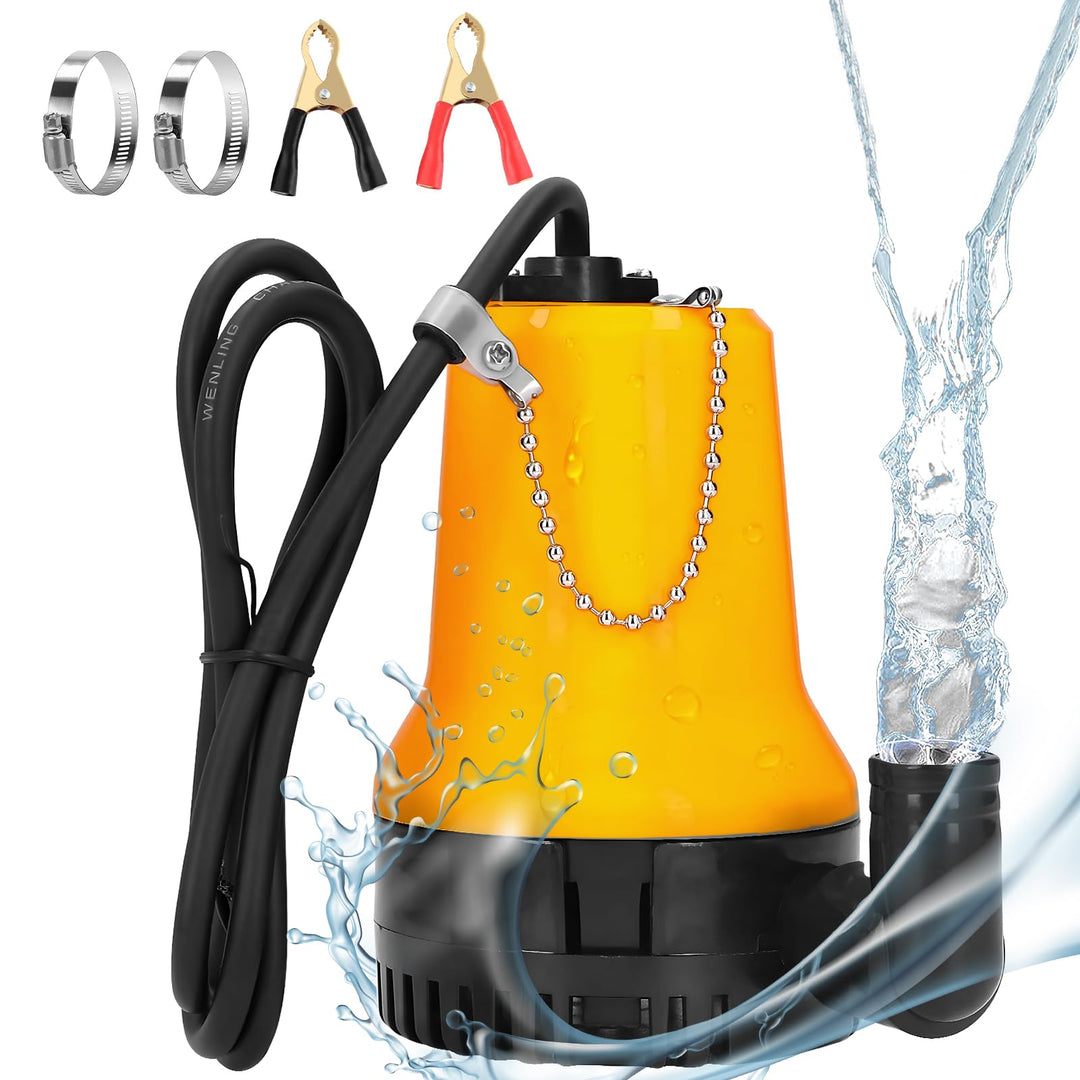 EXLECO Tauchpumpe DC 24V Tauchwasserpumpe 120W 4200L/H Förderpumpe Schmutzwasserpumpe Brunnpume Wass