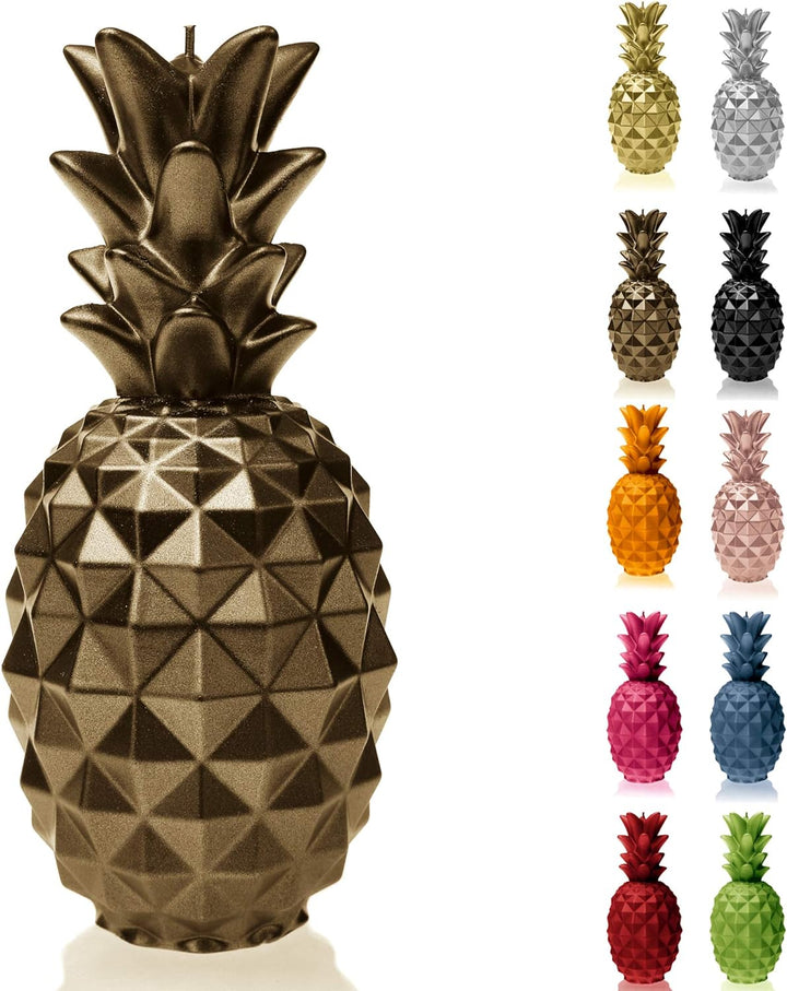 Candellana Ananas Paraffinkerze 100x100x210 mm - Messing Kerze Dekorativ - Kerzen Aesthetic 3D - Can