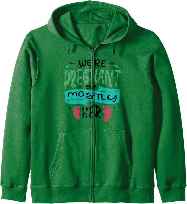 Ironischer Schriftzug "Baby Expecting Mom" Kapuzenjacke