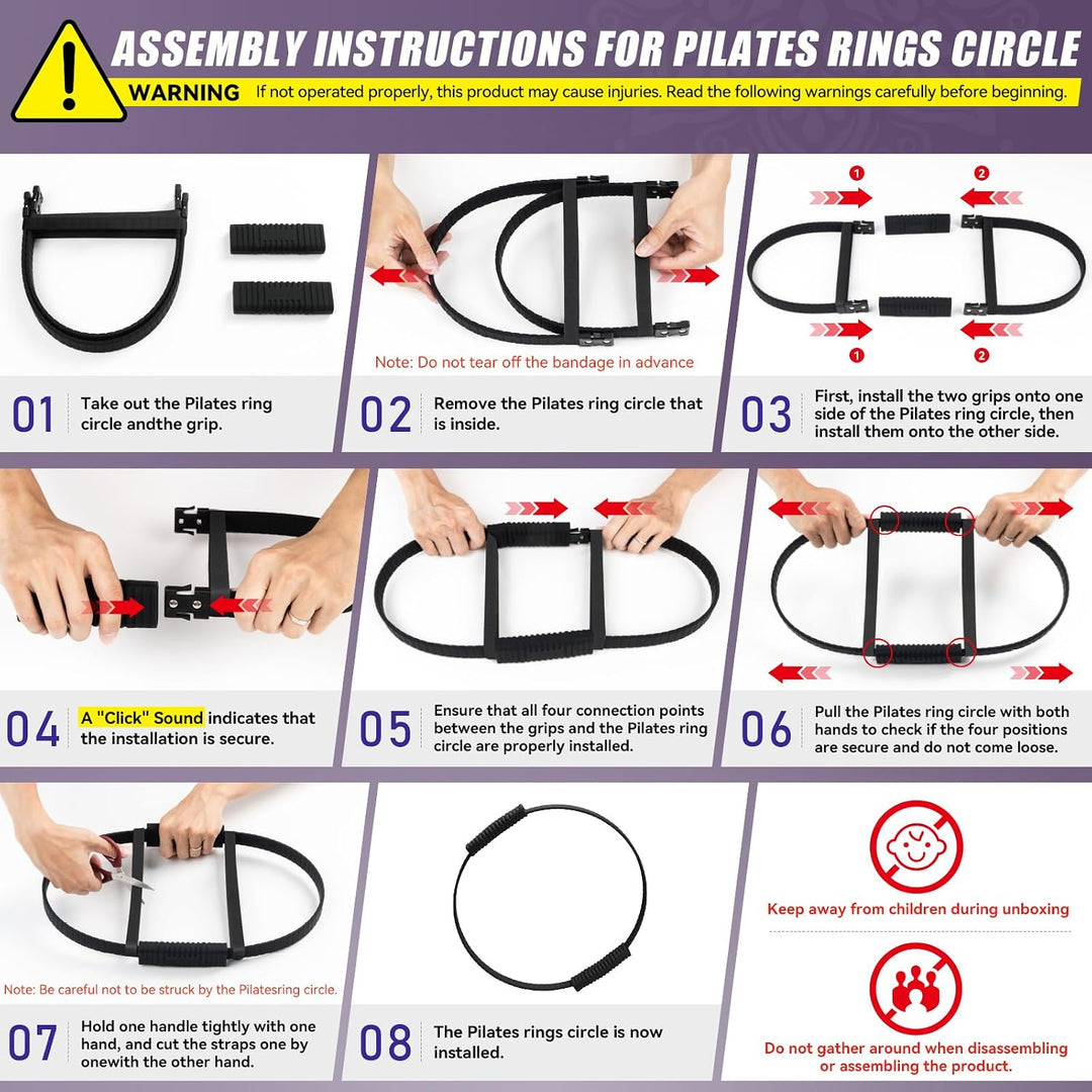 Pilates-Ring, 35,6 cm, magischer Kreis, Pilates-Ringe zur Konzentration auf die Stärkung der inneren