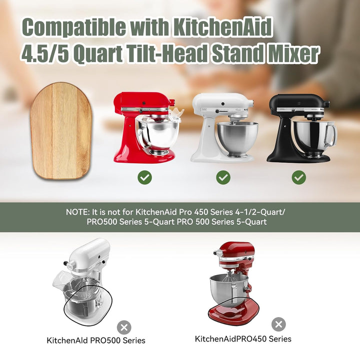 Holz Mixer Schieberegler Kompatibel mit Kitchen Aid 4.5-5 Quart Tilt-Head Stand Mixer, Küchenarbeits