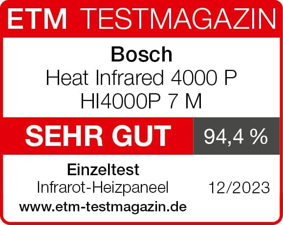 Bosch Heat Infrared 4000 P - Infrarot Wandheizung mit Set aus Funkregler und Steckdosenadapter - Ene