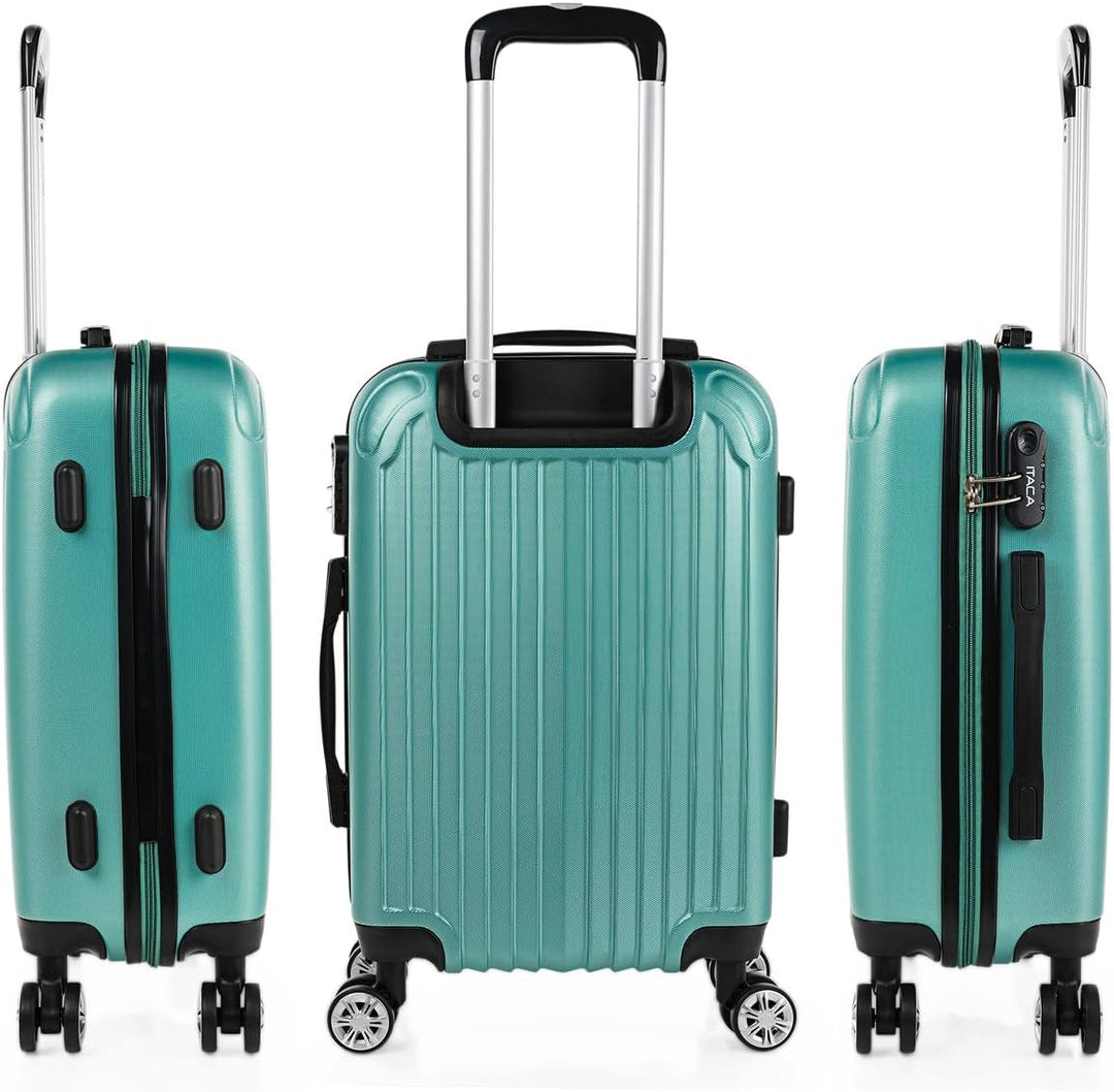 ITACA - Trolley Handgepäck Cabin Trolley Koffer Reisekoffer Hartschalenkoffer mit Zahlenschloss - Ka