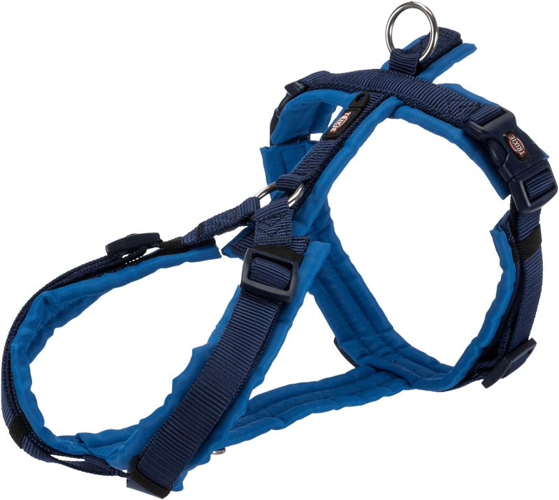 Trixie NEU Premium Trekking Geschirr, M-L: 62-74cm/25mm, Indigo/Kobaltblau, Hund Indigo/Kobaltblau M