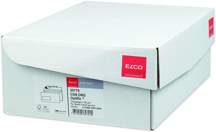 Elco 30779 Premium Briefumschlag, Dinlang, 100 g, weiss