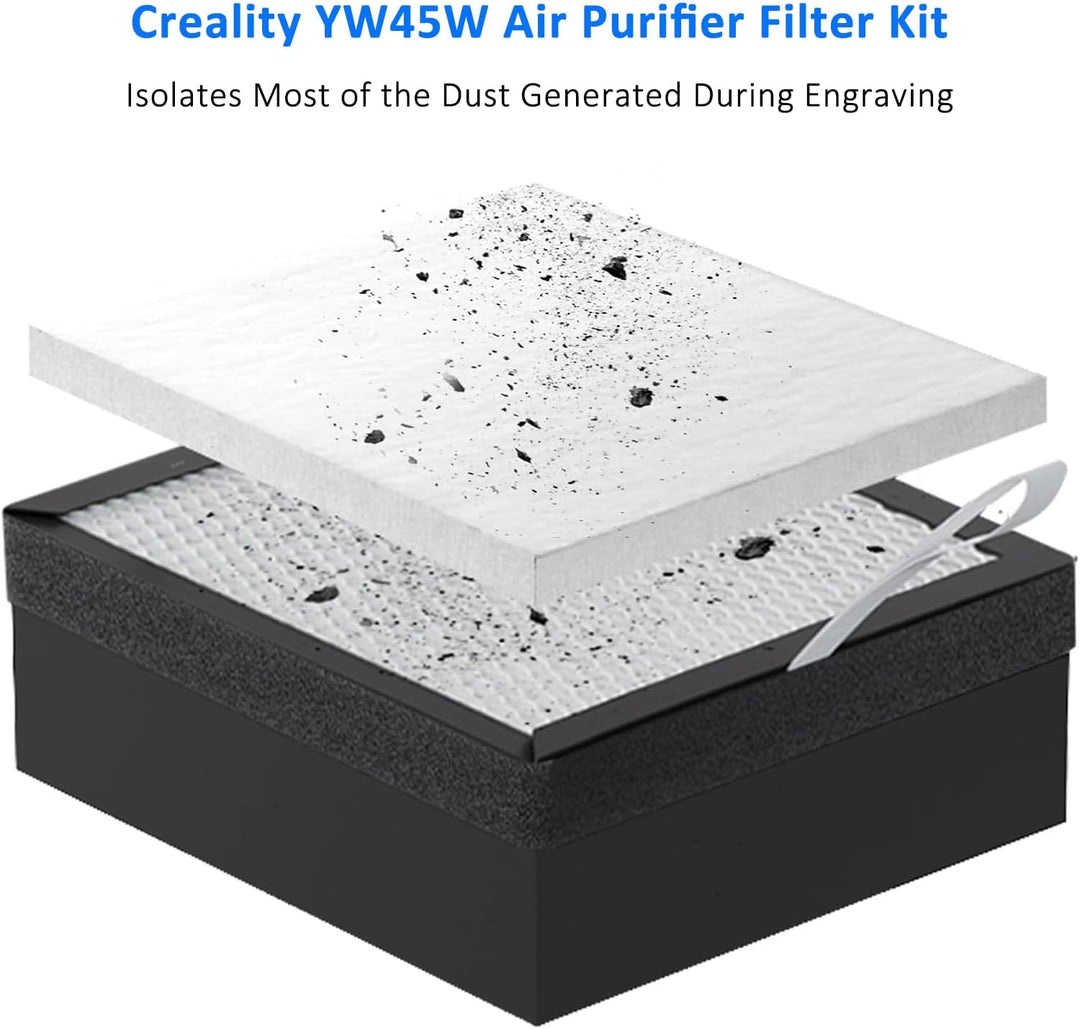 Creality Filterersatz für Falcon YW45 Rauchreiniger, 2-in-1 Aktivkohle-/Vorfilter für Luftreiniger,