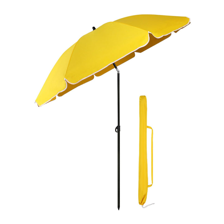 Sekey Sonnenschirm 160 cm mit Schutzhülle, Sonnenschirm Strand mit Neigungswinkel und Höhe verstellb